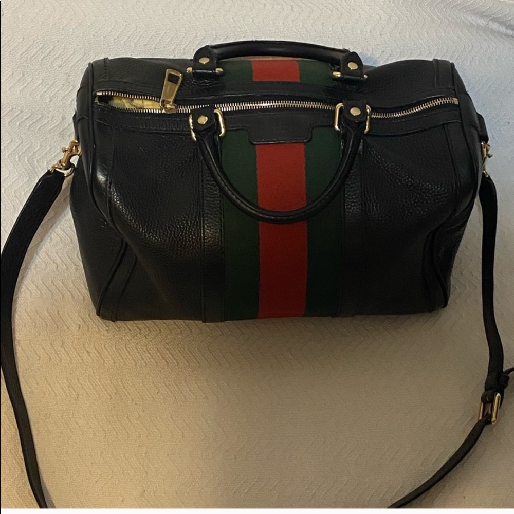 Authentic leather Gucci Boston bag